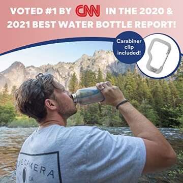 Healthy Human Stainless Steel Water Bottle | Double Walled Vacuum Insulated Water Thermos for Adults...