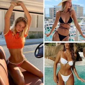 Stylish JOERICA 6 Pcs 14G Dangle Belly Button Rings Set