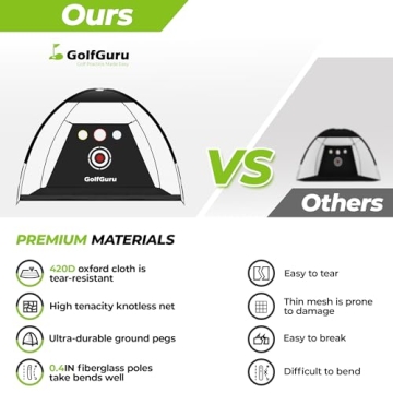 Golfguru Golf Net 10x7ft - Ultimate Practice Set