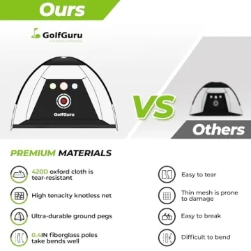 Golfguru Golf Net 10x7ft - Ultimate Practice Set