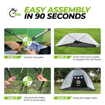 Golfguru Golf Net 10x7ft - Ultimate Practice Set