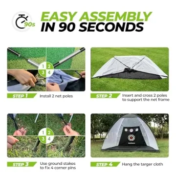 Golfguru Golf Net 10x7ft - Ultimate Practice Set