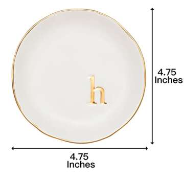 COLLECTIVE HOME - Ceramic Jewelry Tray, Decorative Trinket Dish for Rings Earrings Necklaces Bracele...