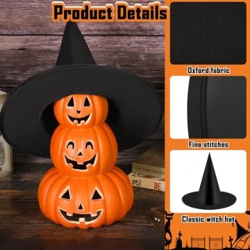 Elcoho Halloween Witch Hat Set with Hanging Rope