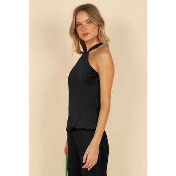 Women Y2K 2 Piece Pants Set Oversized Solid Top High Waist Pants Outfits Summer Streetwear Black