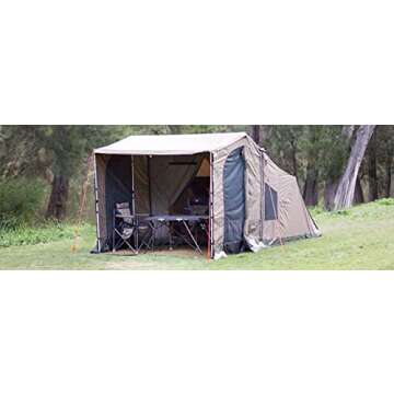 Oztent 30 Second Expedition 4-5 Person Tent (45 Lb) 8 ft(W) x 8 ft(D) x 6.6ft(H) + 6.6ft(Awning)