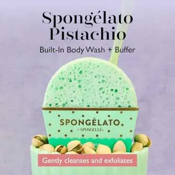 Spongelato Loofah Exfoliating Body Scrubber by Spongelle | Infused with Body Wash | Bath & Shower Lo...