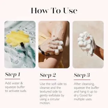 Spongelato Loofah Exfoliating Body Scrubber - 14+ uses