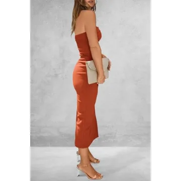 Elegant Pretty Garden Strapless Maxi Tube Dress for Summer