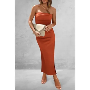 Elegant Pretty Garden Strapless Maxi Tube Dress for Summer