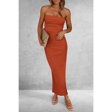 Elegant Pretty Garden Strapless Maxi Tube Dress for Summer