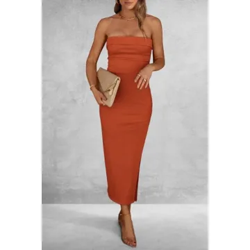 Elegant Pretty Garden Strapless Maxi Tube Dress for Summer