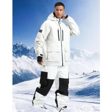 GSOU SNOW Women Men Ski Jacket Snowboard Snow Coat Waterproof Windproof Snow Jacket Insulated Hooded Warm Winter