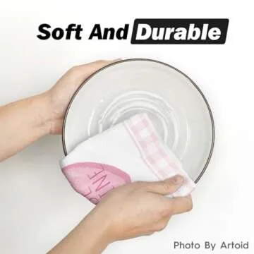 Artoid Mode Pink Heart Kitchen Towels Set - Stylish & Absorbent