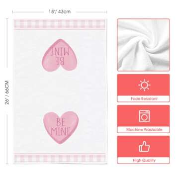 Artoid Mode Pink Heart Kitchen Towels Set - Stylish & Absorbent