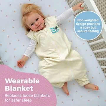 Baby Merlin's Magic Dreamsack Walker - Microfleece Baby Wearable Blanket Sleep Sack - Transition Sleep Sack for 12-18 Months Babies - Promotes Restful Sleep and Hip of Movement - Blue