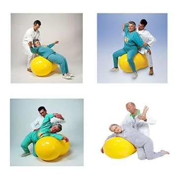 Wekin Physio Roll Therapy Fitness Excercise Peanut Ball for Balance, Labor Birthing, Muscle Tension, Back Pain Relief, Dog Training, Home Exercise & Yoga Programme