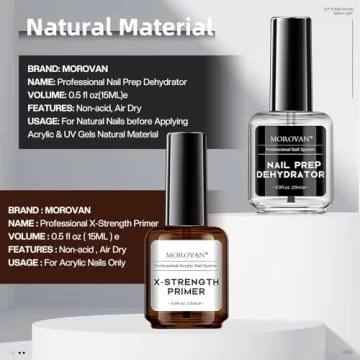 Morovan Nail Primer and Dehydrator for Acrylic Nails