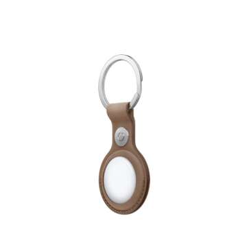 Apple AirTag FineWoven Key Ring - Taupe, Holder Only