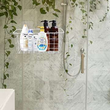 Panghuhu88 4PCS Wire Wall baskets, Adhesive Sturdy Wire Storage Baskets,Hanging Metal Containers for Kitchen Bathroom Freezer Pantry Closet Laundry Room Shelf