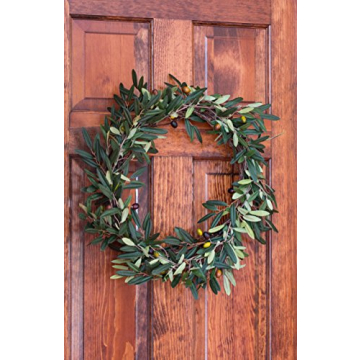 Nearly Natural 20in. Artificial Olive Wreath