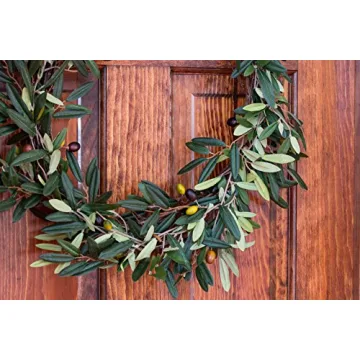 Nearly Natural 20in. Artificial Olive Wreath