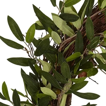 Nearly Natural 20in. Artificial Olive Wreath