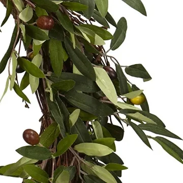 Nearly Natural 20in. Artificial Olive Wreath