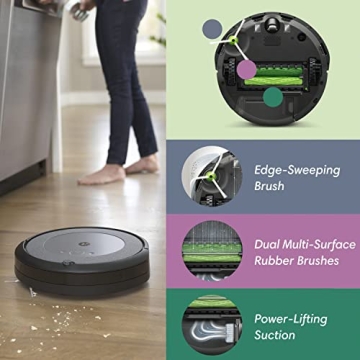 iRobot Roomba i3+ EVO (3550) Self-Emptying Robot Vacuum – Now Clean by Room with Smart Mapping, Empties Itself for Up to 60 Days, Works with Alexa, Ideal for Pet Hair, Carpets​, Roomba i3+