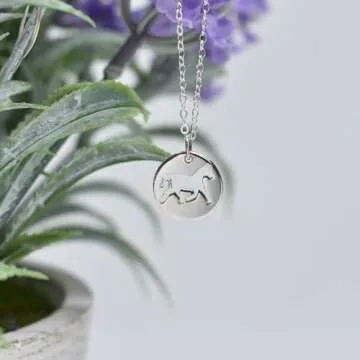 Horse Necklace in Sterling Silver on a 16 Inch Sterling Silver Cable Chain. Little Girls Jewelry. Horse Necklace. Horse Jewelry. Horse Charm.