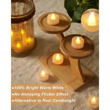 Beichi 100-Pack Flameless LED Tea Light Candles Bulk