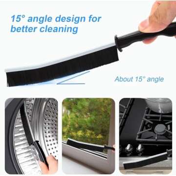 Hard Bristle Crevice Cleaning Brush Set for Deep Cleaning