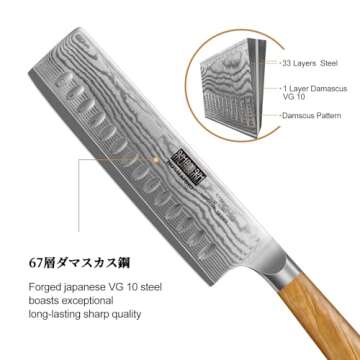 Premium HOSHANHO Nakiri Knife - Sharp VG-10 Damascus Blade