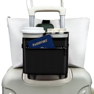 Vethers 3 in 1 Travel Luggage Cup Holder, Luggage Straps, Shoulder Bag for Suitcases add a Bag, Conv...