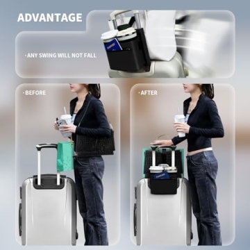 Vethers Travel Luggage Cup Holder and Straps for Hands-Free Travel