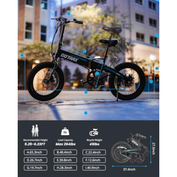 Gotrax R1 Foldable Electric Bike with 40 Miles Range