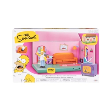 The Simpsons Living Room Diorama with Homer Figure and Accessories