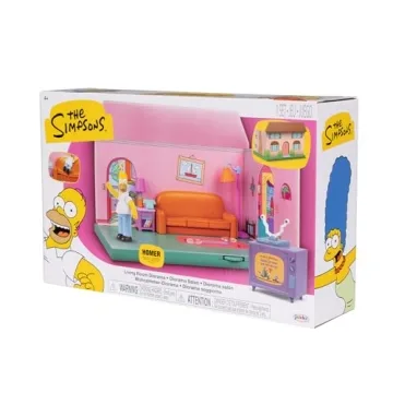 The Simpsons Living Room Diorama with Homer Figure and Accessories
