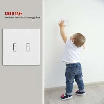 Screwless Double Toggle Wall Plate for Child Safety
