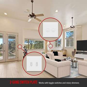 Screwless Double Toggle Wall Plate for Child Safety