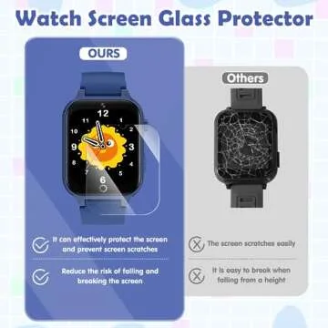 Luyiilo Smart Watch for Kids, with 26 Puzzle Games, Touch Screen, HD Camera, Alarm Clock, Toys for Ages 4-12 Years Old.Birthday Gift for Boys Girls (Blue)