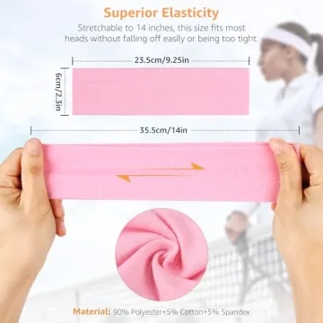 DiyJibb Non-Slip Athletic Headbands Set for Women