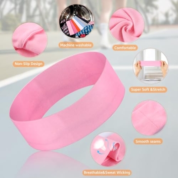 DiyJibb Non-Slip Athletic Headbands Set for Women