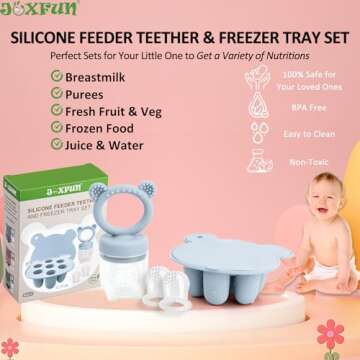 Safe Silicone Baby Fruit Feeder with Freezer Tray