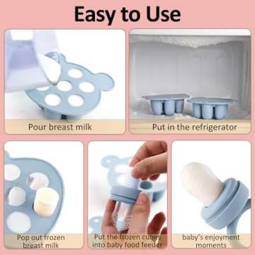 Safe Silicone Baby Fruit Feeder with Freezer Tray