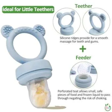 Safe Silicone Baby Fruit Feeder with Freezer Tray