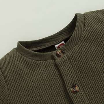 Ynibbim Baby Unisex Waffle Cotton Romper Outfit