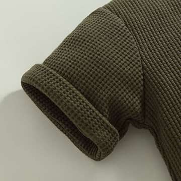 Ynibbim Baby Unisex Waffle Cotton Romper Outfit