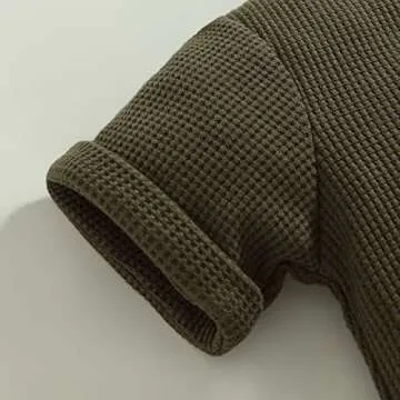 Ynibbim Baby Unisex Waffle Cotton Romper Outfit