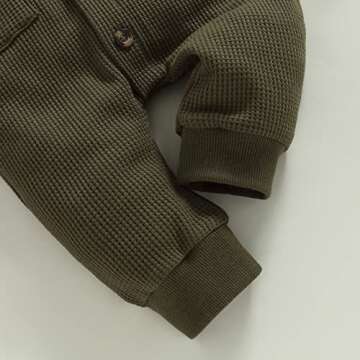 Ynibbim Baby Unisex Waffle Cotton Romper Outfit